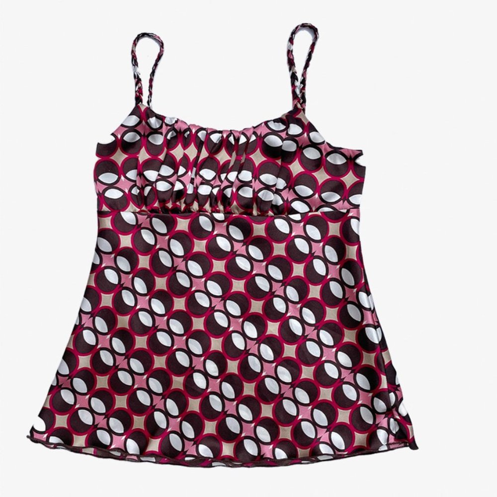 70s Mod Print Silky Cami